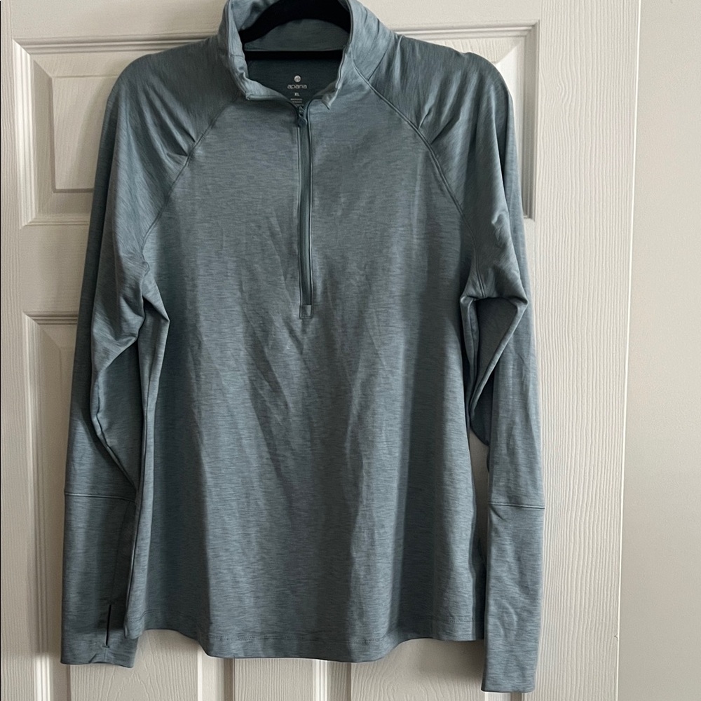 Sage Green Quarter-Zip Pullover Size XL
